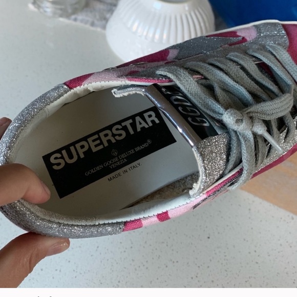 Golden Goose Pink Camo Superstar Shoes, size 37! - Picture 6 of 6
